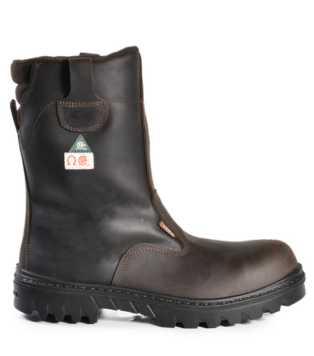 Roughneck, Brown | Metal Free 9'' Nubuck Leather Work Boots