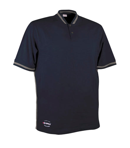 Malaga, Navy|  Breathable & Quick-drying CoolDRY T-shirt with bottons